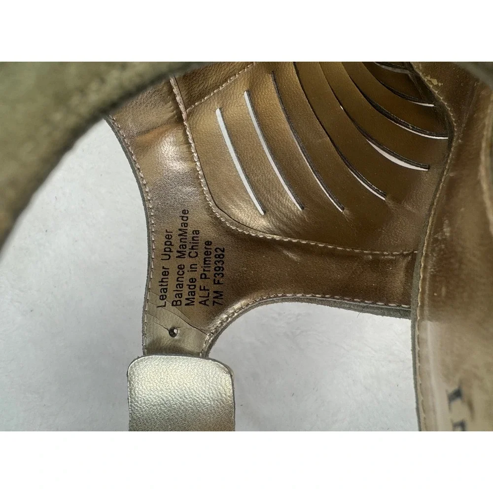 Alfani‎ Olive Green Suede Leather Cut Out Open Toe Slingback Heels Women 7M